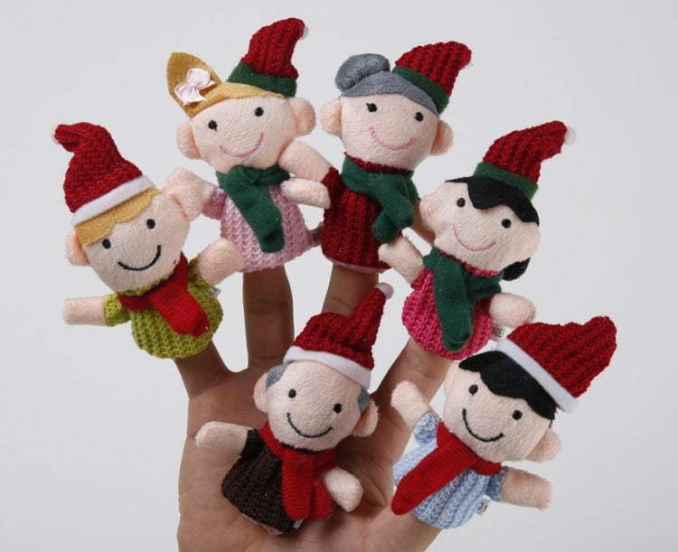 6-Piece Christmas Finger Puppet Set