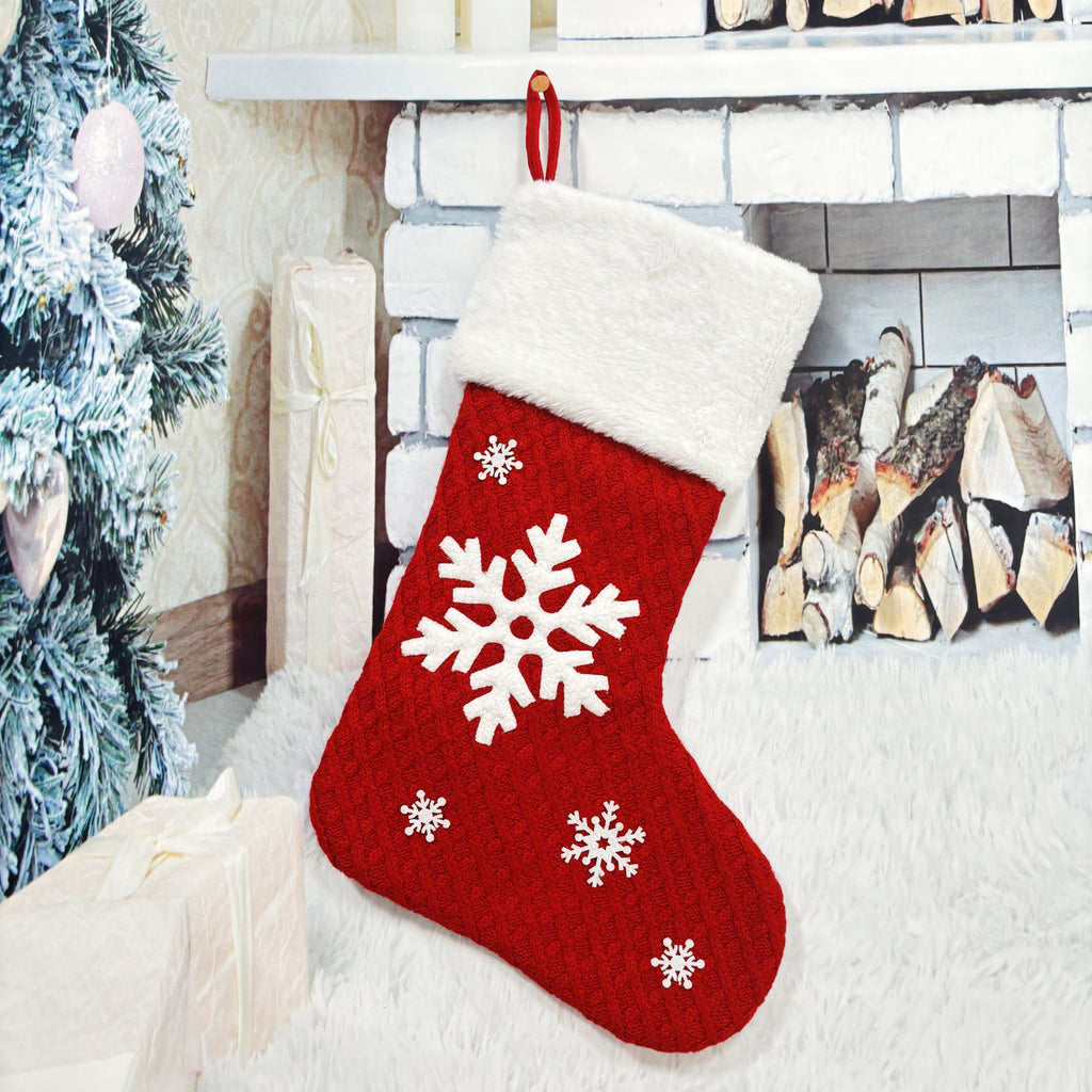 Festive Knitted Christmas Stocking