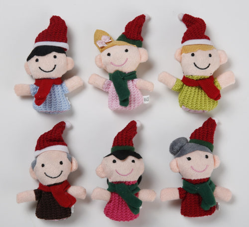 6-Piece Christmas Finger Puppet Set