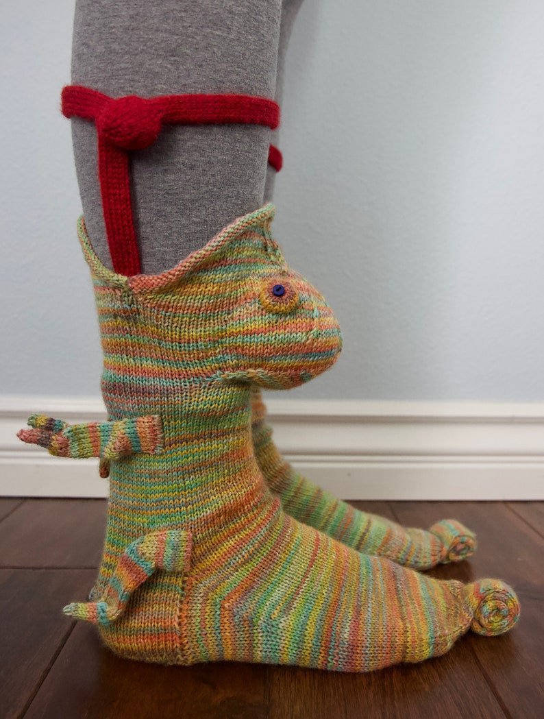Funky Knitted Animal Bite Socks