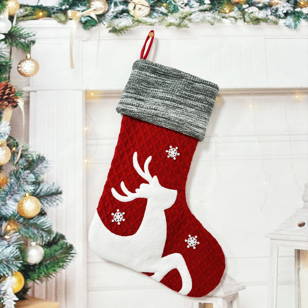 Festive Knitted Christmas Stocking