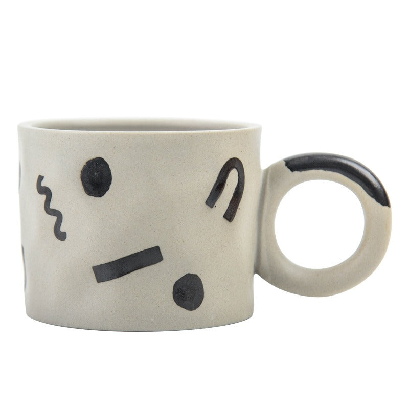 Abstract Hand-Painted Ceramic Mug