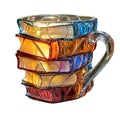 Colorful Stacked Books Coffee Mug